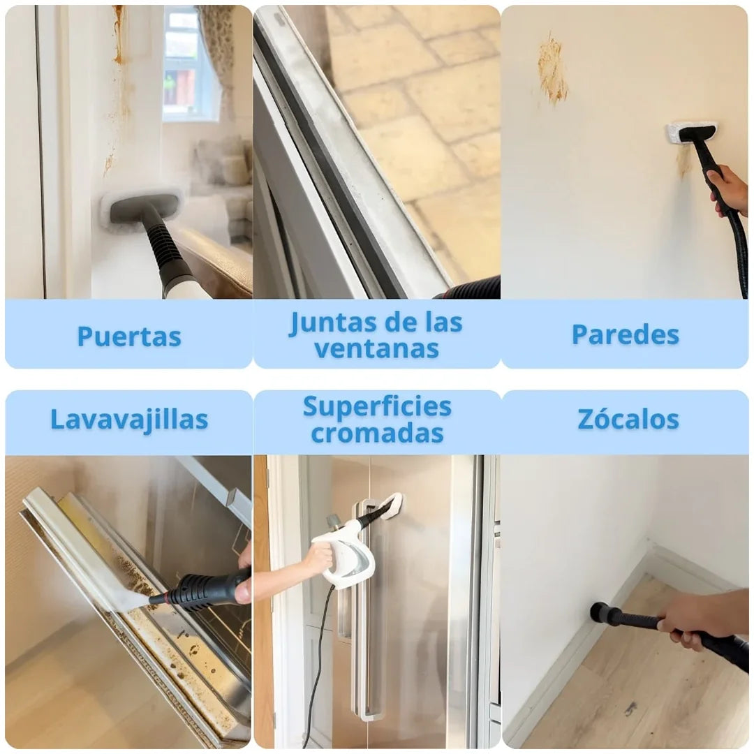 CleanEase – Dispositivo de Vapor Compacto | Limpieza Rápida y Profunda en Sofás, Ropa, Cristales y Más
