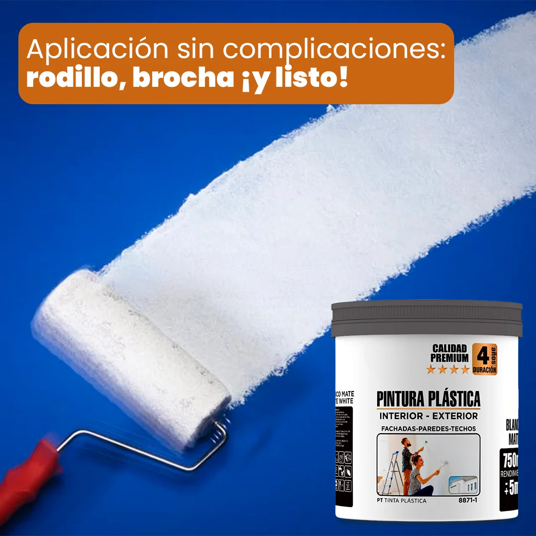 Pintura CubrePlus Mate — Alta Cobertura, Secado Rápido, Uso Interior y Exterior, Rinde hasta 5 m²