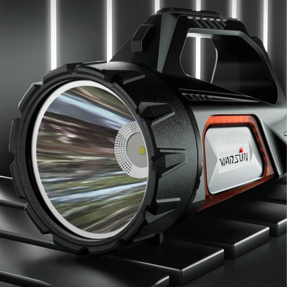 Linterna solar recargable con batería integrada