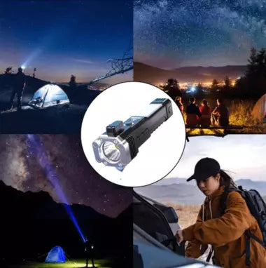 Linterna táctica 4 en 1 con powerbank integrado