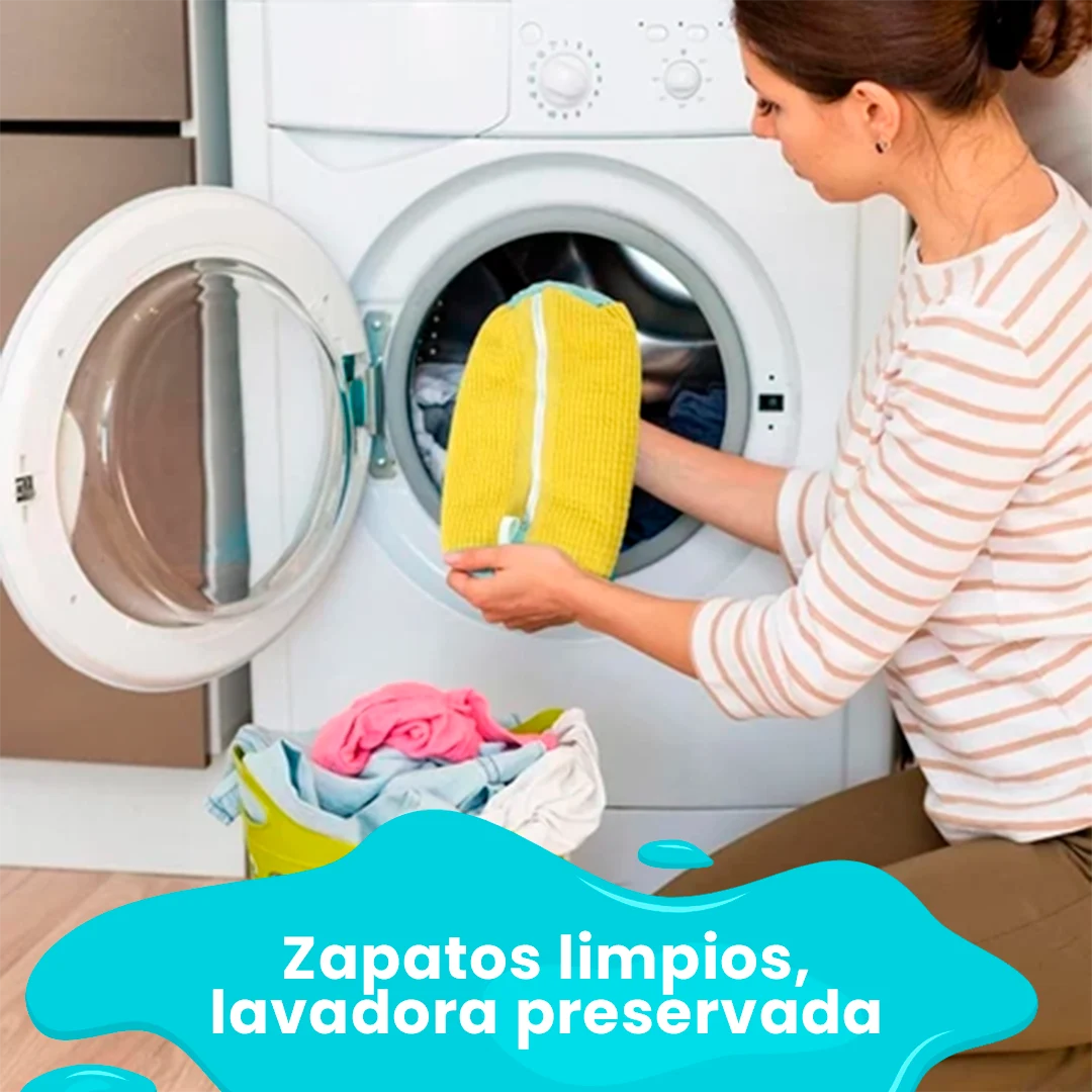 Protege tus Zapatillas y tu Lavadora | LavaZap Bolsa de Microfibra Ultra Resistente para un Lavado Seguro