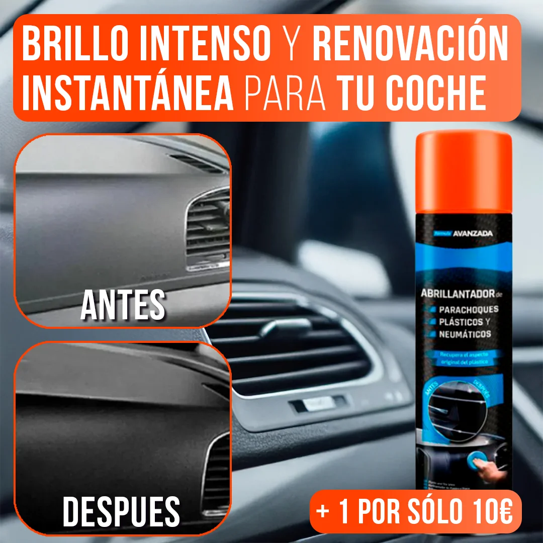 Renovador de Plásticos y Neumáticos 450ml - LustraPro | Brillo Instantáneo, Protección UV y Aplicación Rápida
