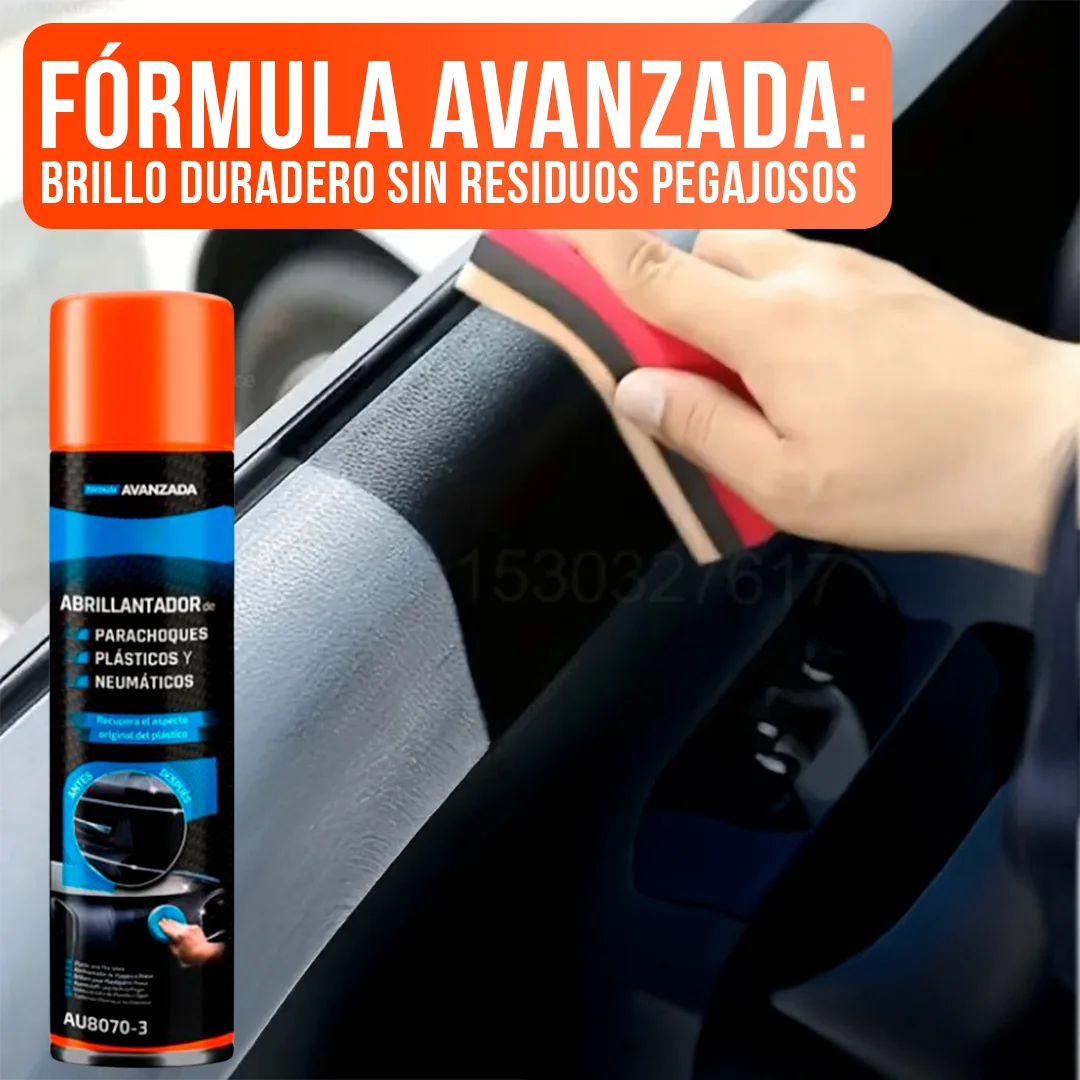 Renovador de Plásticos y Neumáticos 450ml - LustraPro | Brillo Instantáneo, Protección UV y Aplicación Rápida