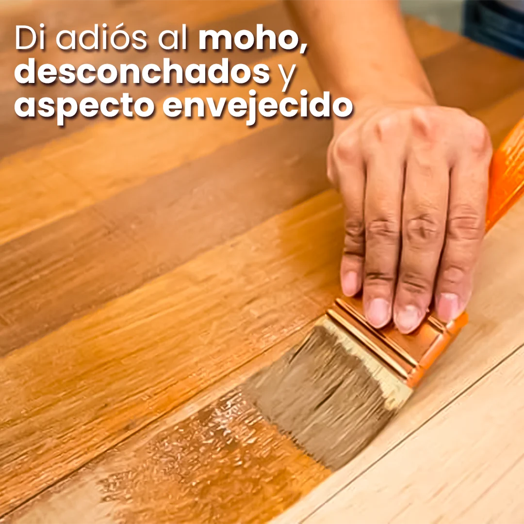 Sellador para Madera MaderaSeal - Protección Total Contra Humedad, Moho y Grietas | Uso Interior y Exterior en Cualquier Estación: Lluvia, Sol o Frío