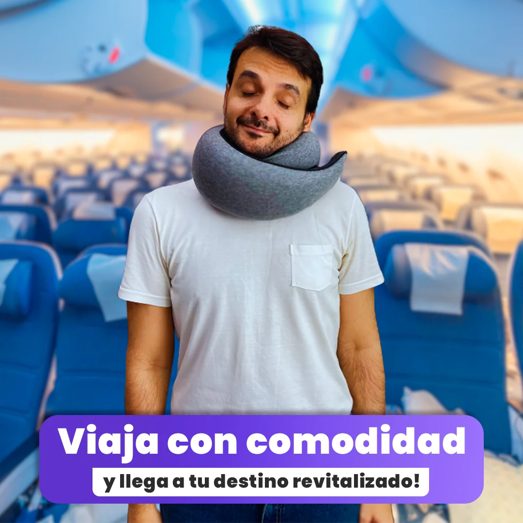 Almohada de Viaje Ergonómica NeckDream – Soporte Viscoelástico, Compacto y Cómodo!