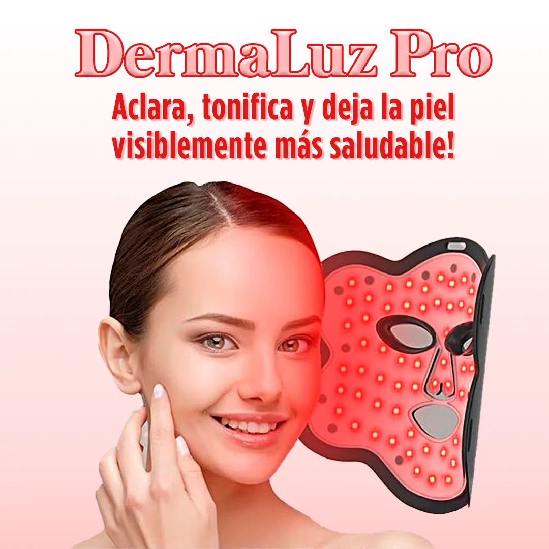 Máscara LED DermaLuz Pro con Luz Infrarroja – Silicona Flexible