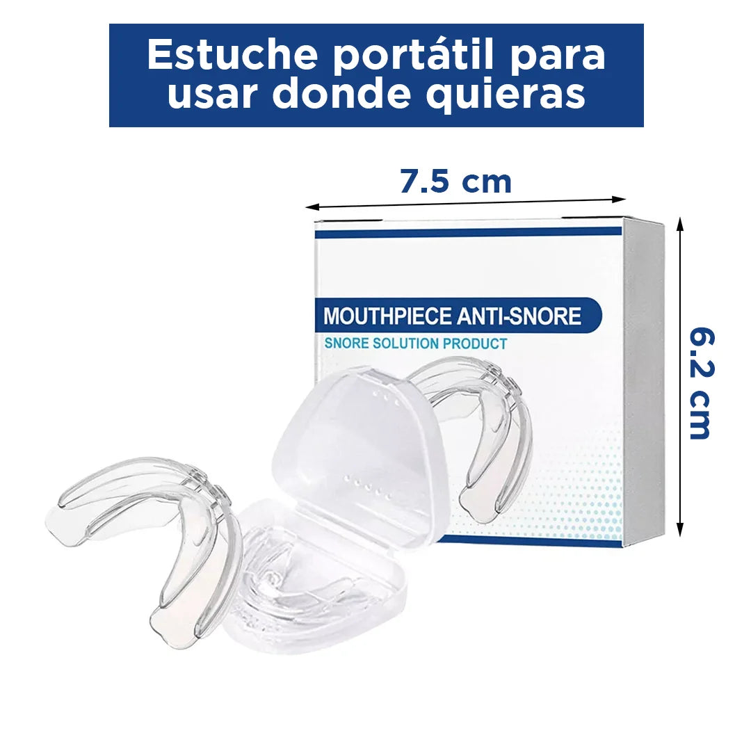 Ronco Free Protector Bucal para Ronquidos y Bruxismo Silicona Segura con Estuche Compacto
