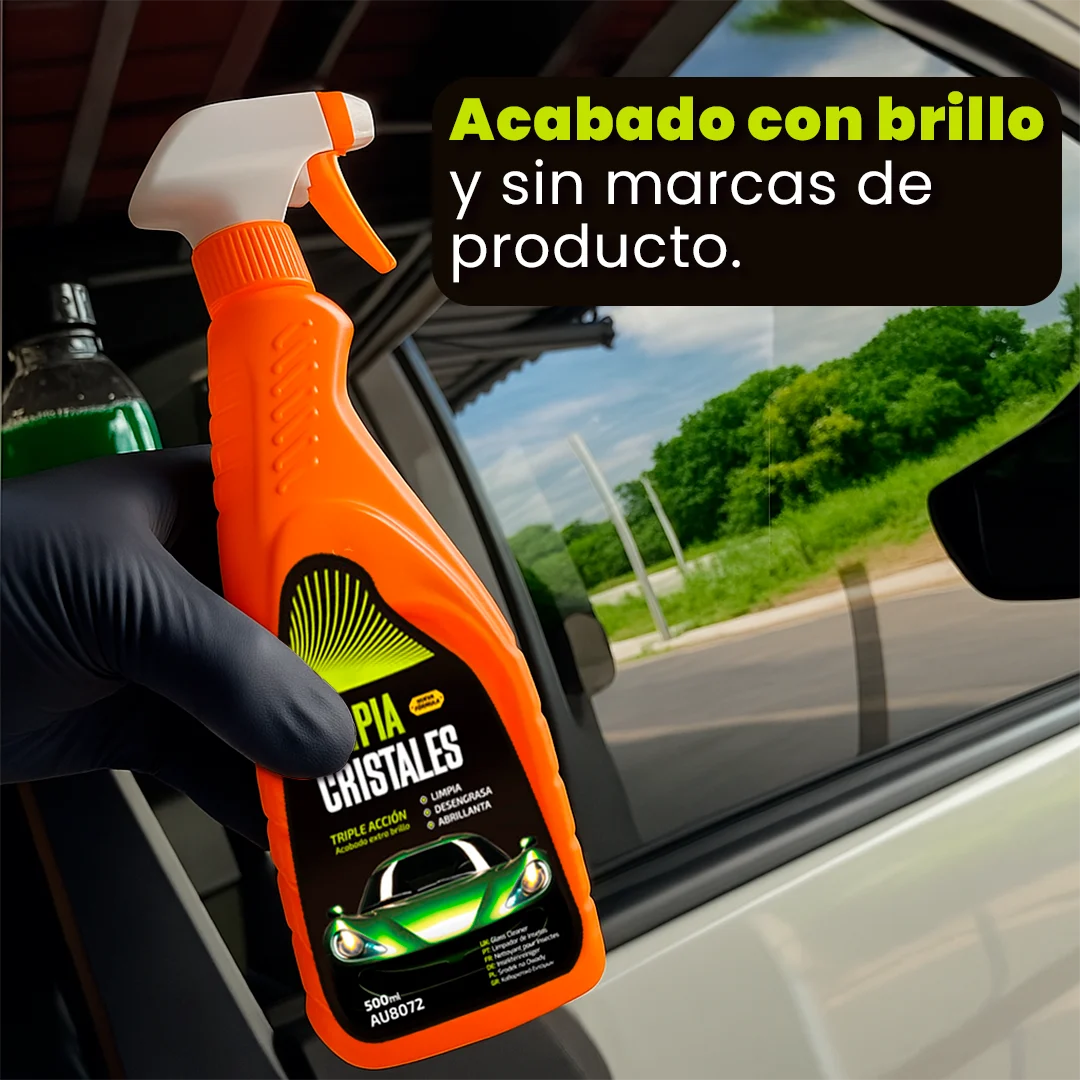 Spray de Limpieza VisiónLimpia 500ml – Brillo Instantáneo, Aroma Suave y Protección Antiempañante para Vidrios Interiores y Exteriores