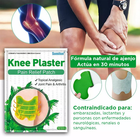 Parche de Ajenjo para Dolores Articulares, Artritis y Reumatismo - Alivio Articular [12 unidades por paquete]