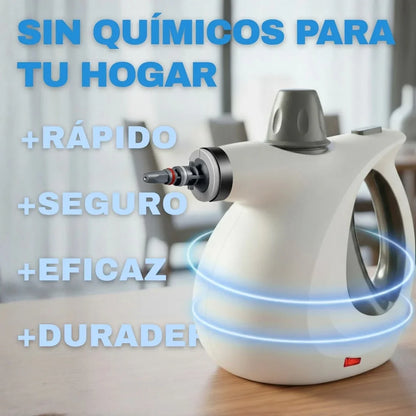 CleanEase – Dispositivo de Vapor Compacto | Limpieza Rápida y Profunda en Sofás, Ropa, Cristales y Más