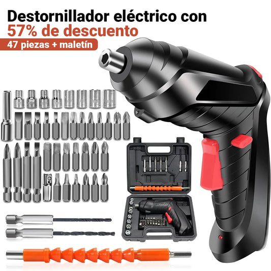 Parafix - Kit Destornillador Eléctrico de 47 Piezas