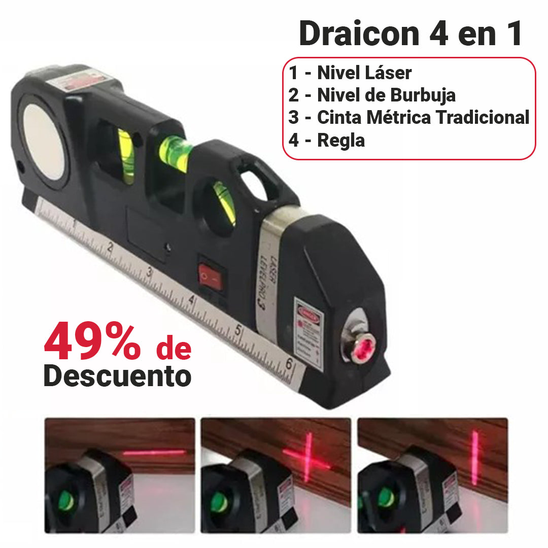 Trena a Laser Draicon 4 en 1 [49% de Descuento + Pilas Incluidas]