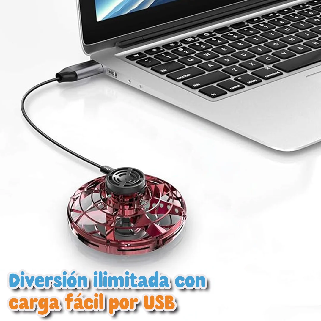 Mini OVNI Volador GoFlyer con Luces de Colores y Recargable por USB [A partir de 5 años]
