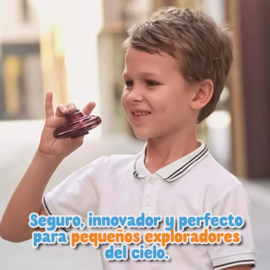 Mini OVNI Volador GoFlyer con Luces de Colores y Recargable por USB [A partir de 5 años]