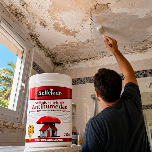 SelleTodo 750g | Sellador Impermeable Invisible para Reparar Humedad, Grietas y Filtraciones