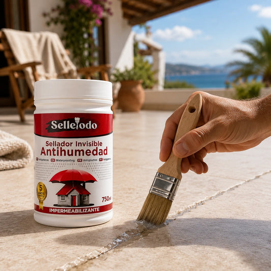 SelleTodo 750g | Sellador Impermeable Transparente contra Humedad, Grietas y Filtraciones