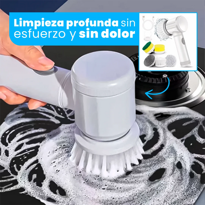 Cepillo Eléctrico Recargable LimpiaFácil 3 en 1 Sin Cable – Limpieza Profunda y Alcance en Esquinas Difíciles