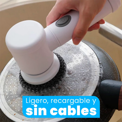 Cepillo Eléctrico Recargable LimpiaFácil 3 en 1 Sin Cable – Limpieza Profunda y Alcance en Esquinas Difíciles