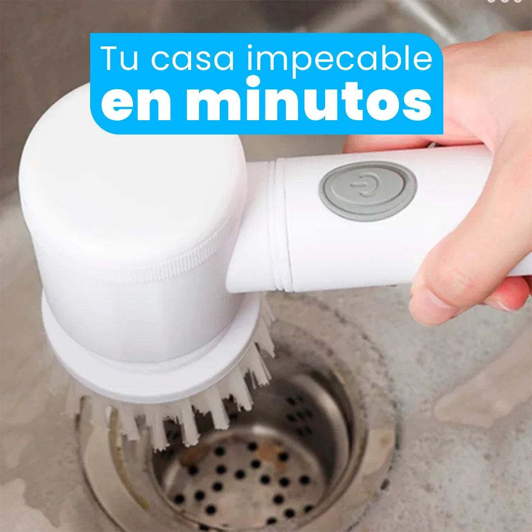 Cepillo Eléctrico Recargable LimpiaFácil 3 en 1 Sin Cable – Limpieza Profunda y Alcance en Esquinas Difíciles