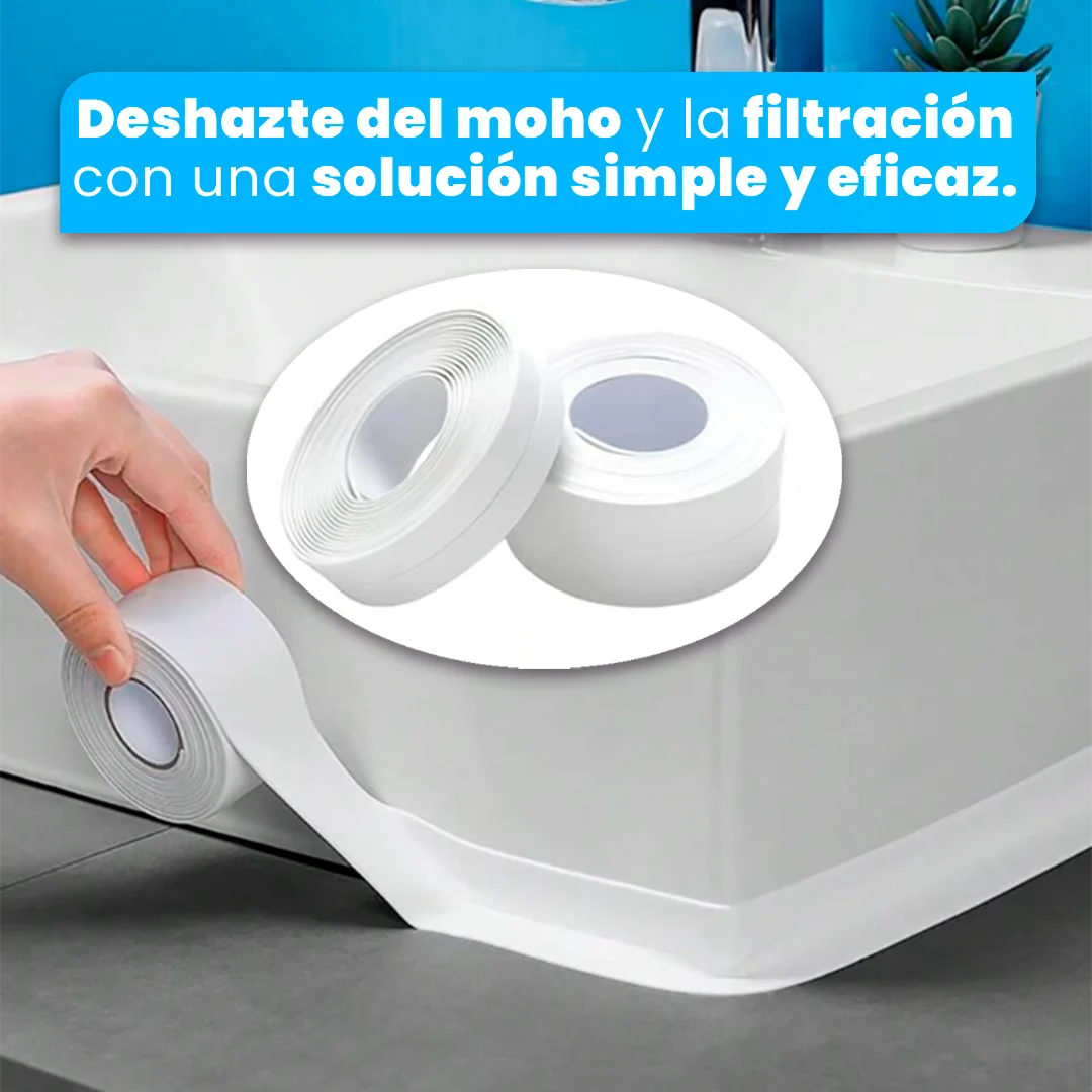 LimpiaFix – Fita de Vedação Autoadesiva 3,35m para Banheiros e Cozinhas | Acabamento Branco Discreto