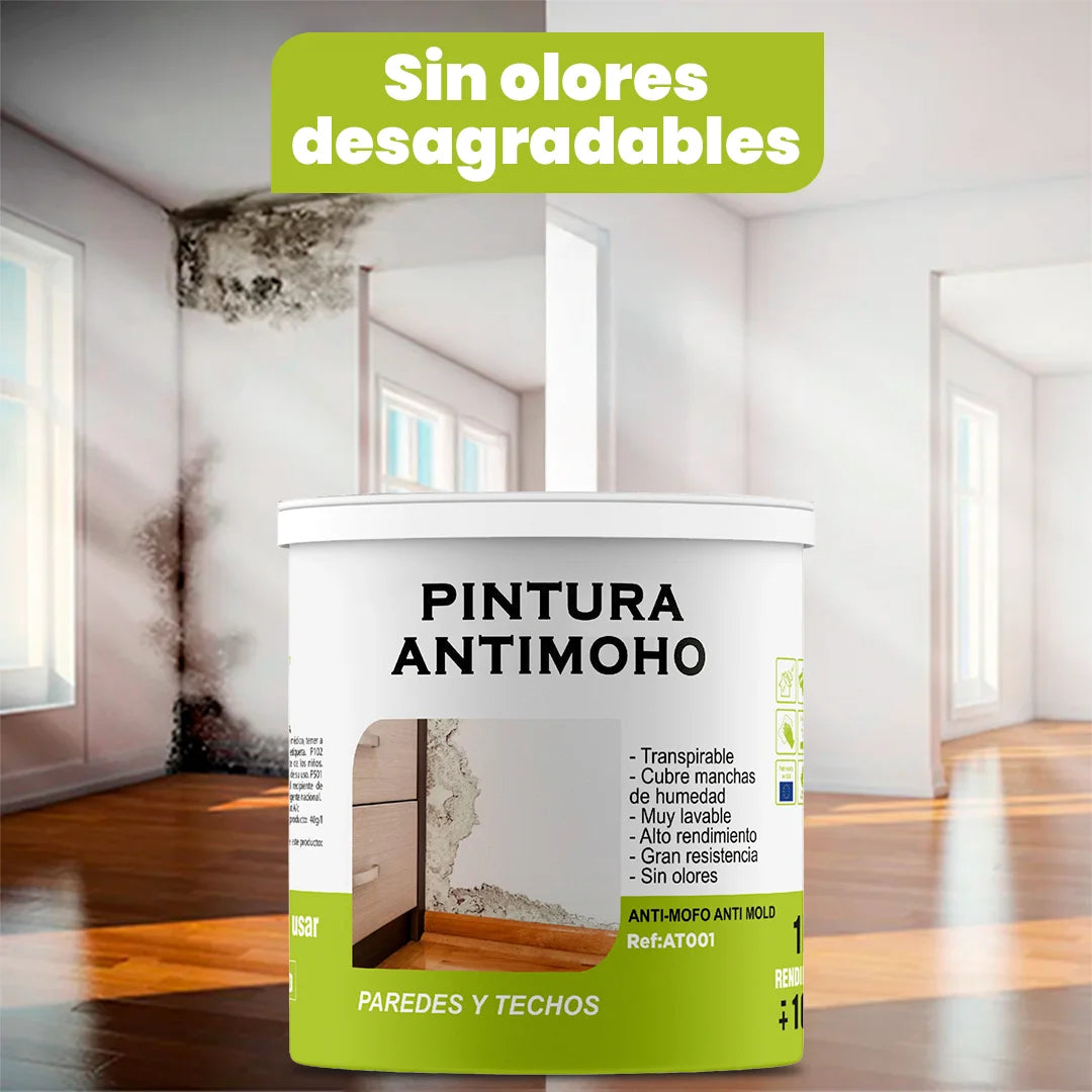 Pintura MohoFree - ¡Protección Imbatible Contra Moho! Secado Rápido, Sin Olores y Durabilidad Garantizada