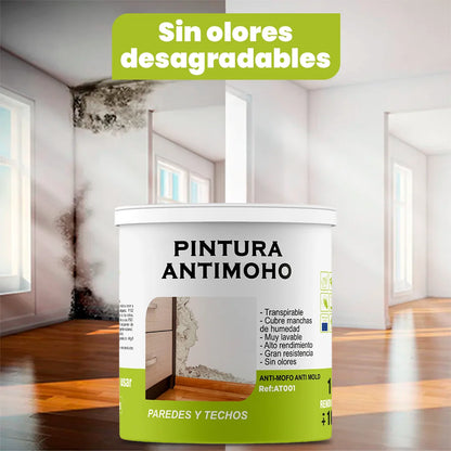 Pintura MohoFree - ¡Protección Imbatible Contra Moho! Secado Rápido, Sin Olores y Durabilidad Garantizada
