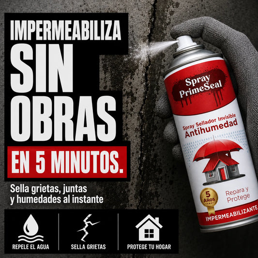 Spray PrimeSeal: Sellador Impermeabilizante para Grietas, Juntas y Humedad