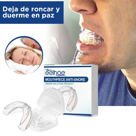 Protector Bucal Contra Ronquidos y Bruxismo Ronco Free Silicona Hipoalergénica con Estuche Portátil