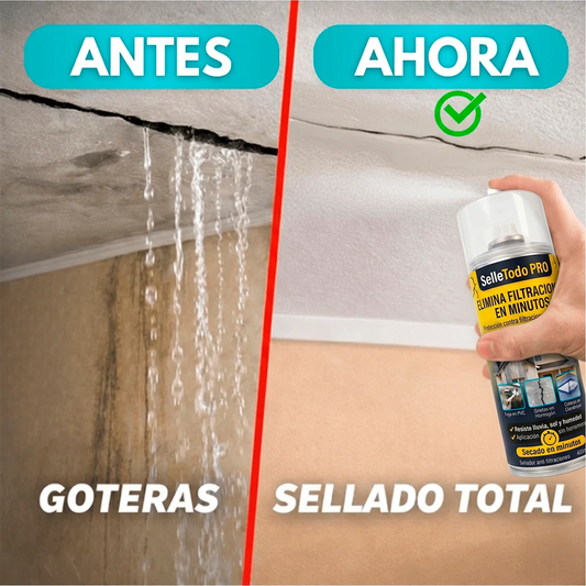 Spray SelleTodo - elimina goteras y sella grietas al instante