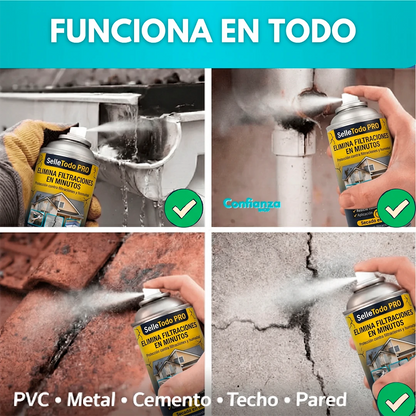Spray SelleTodo - elimina goteras y sella grietas al instante
