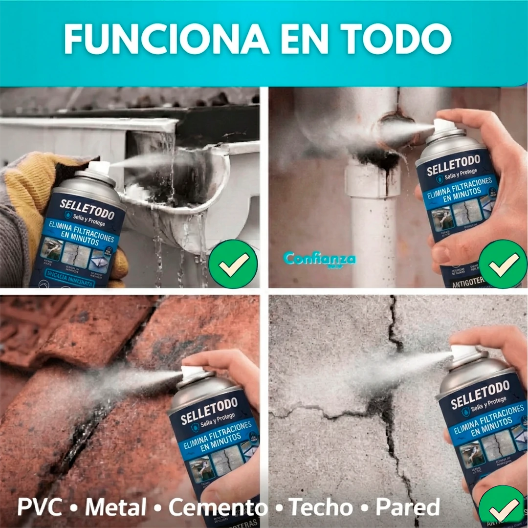 Spray SelleTodo – la forma más fácil de acabar con goteras y grietas sin obras
