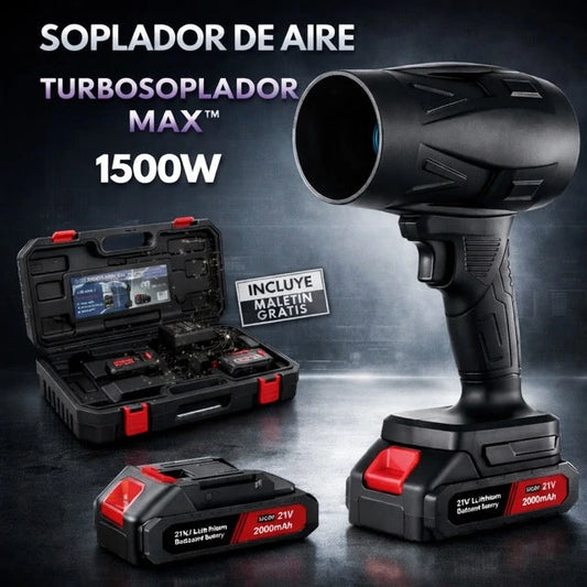 TurboBlow Max Soplador de Aire 1500W con Batería Recargable